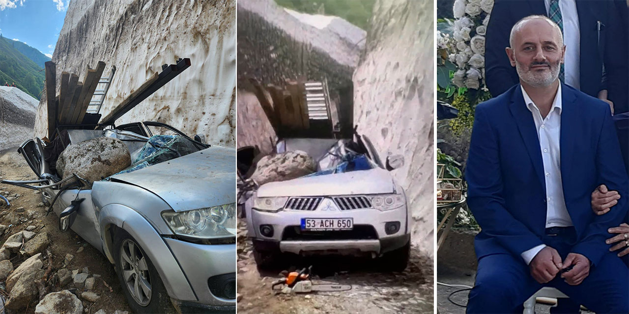 Rize'de Dehşet Veren Olay: Kayanın Altında Kalan Kamyonette Bir Kişi Hayatını Kaybetti