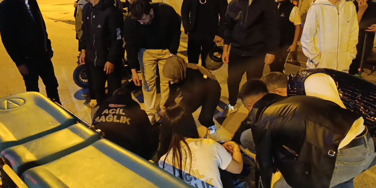 Otomobilin çarptığı motosikletli yaralandı