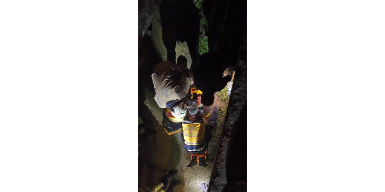 İstanbul - Beykoz'da otomobil dereye uçtu; sürücü kaçtı, yaralıyı itfaiye kurtardı