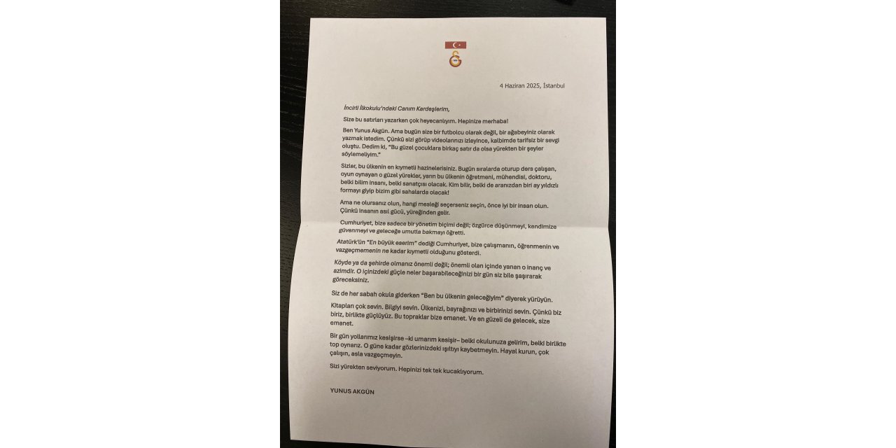 Yunus Akgün’den köy okulu öğrencilerine destek