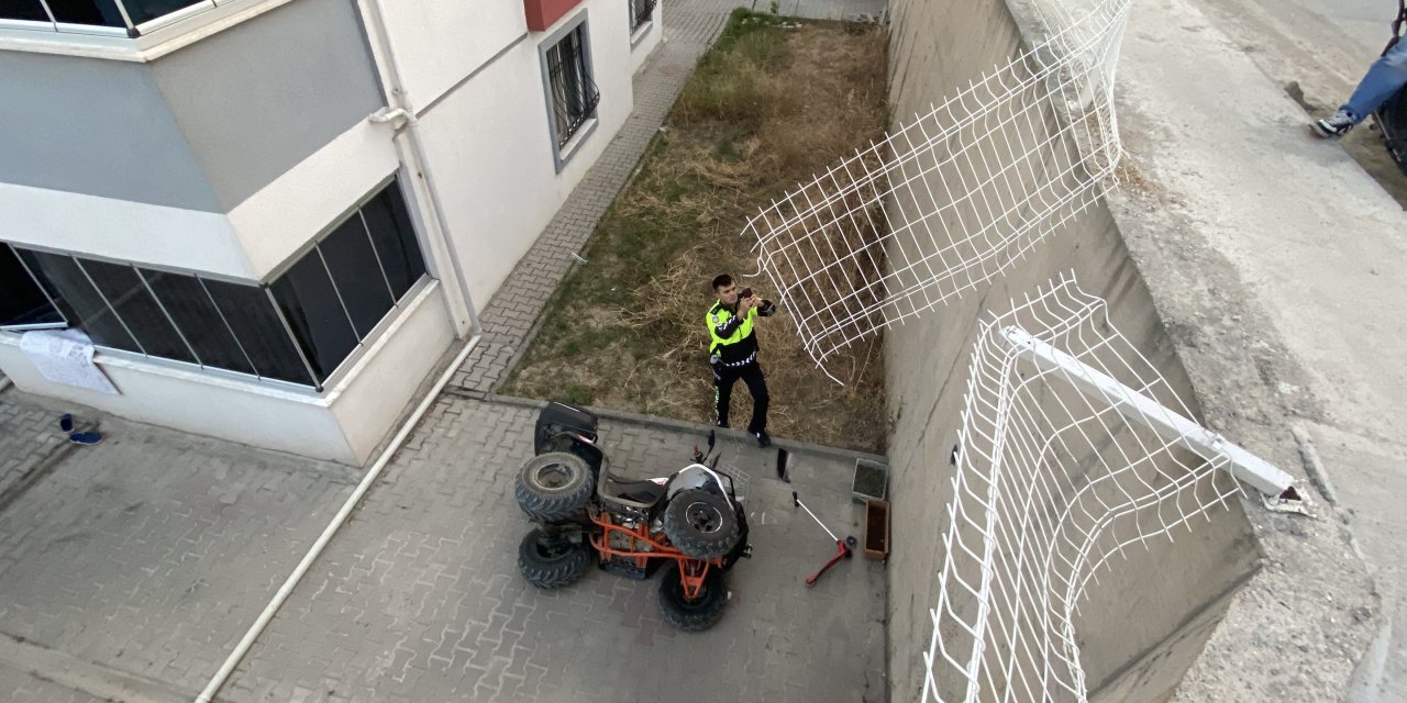 ATV’den düşen çocuk yaralandı, sürücü kaçtı; kaza kamerada