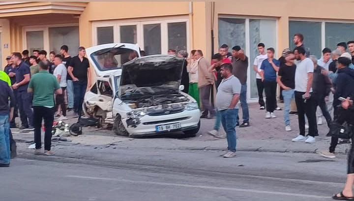 Ankara'da 5 kişinin yaralandığı kaza kamerada