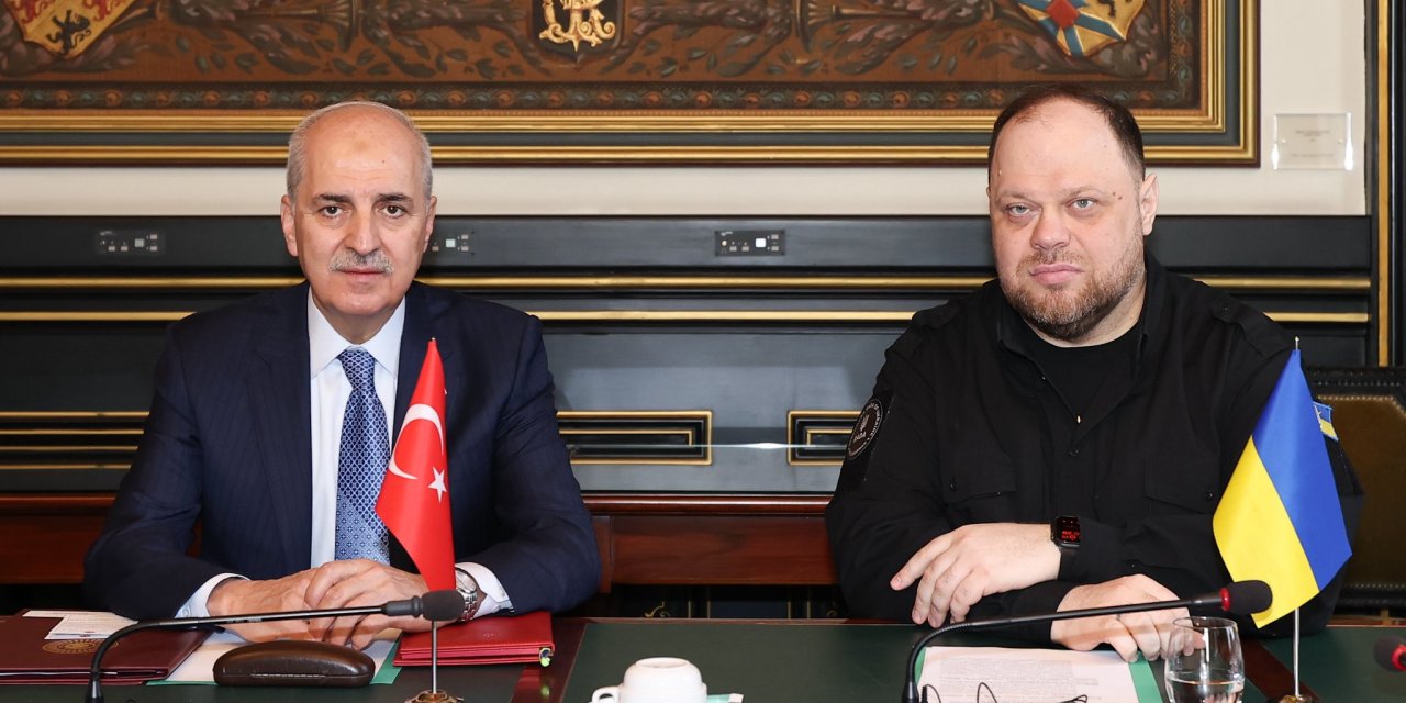TBMM Başkanı Kurtulmuş, Ukrayna Parlamentosu Başkanı Stefanchuk ile görüştü