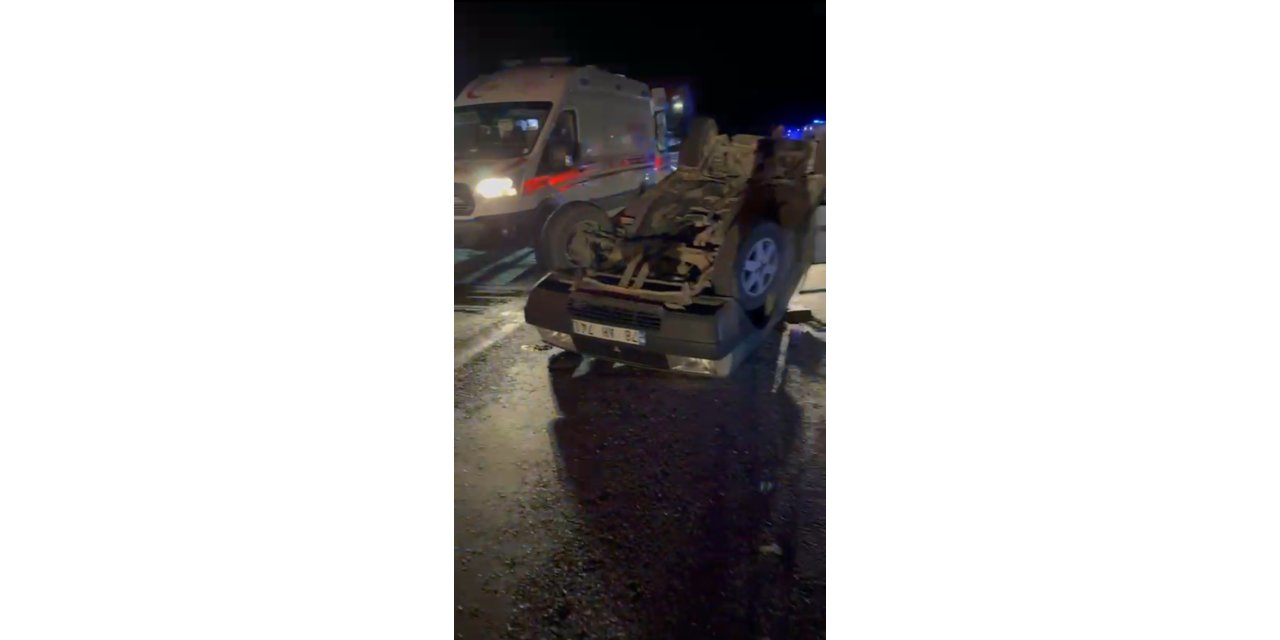 Karabük’te otomobil, takla atıp ters döndü: 4 yaralı