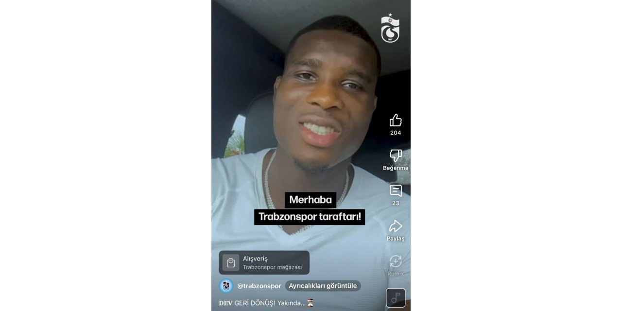 Onuachu’dan Trabzonsporlulara mesaj: Henüz tamamlanmamış bir işimiz var