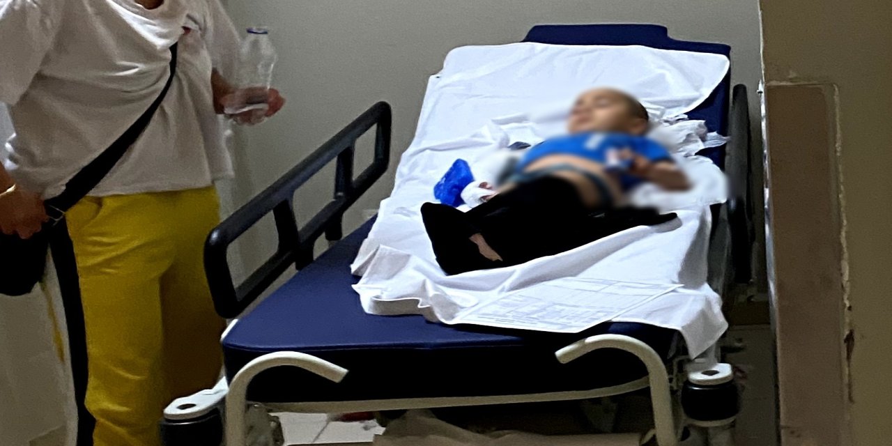 Oynarken alt katın balkonuna düşen 4 yaşındaki Egemen yaralandı