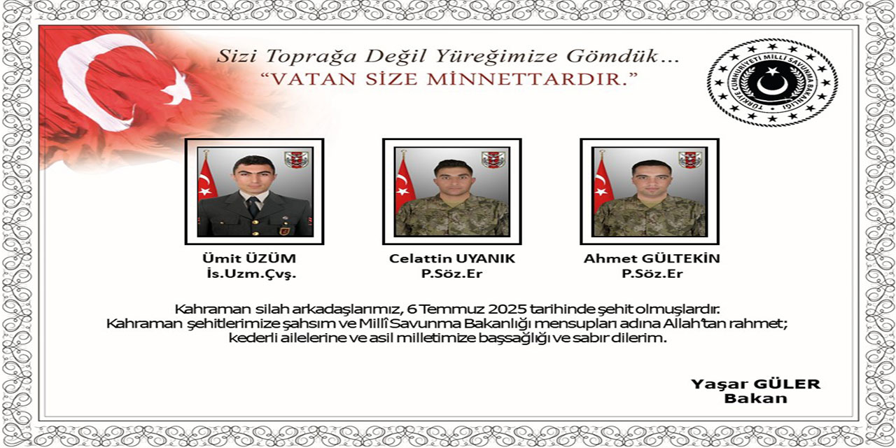 Metan Gazından Etkilenen 3 Şehidimizin İsmi Belli Oldu