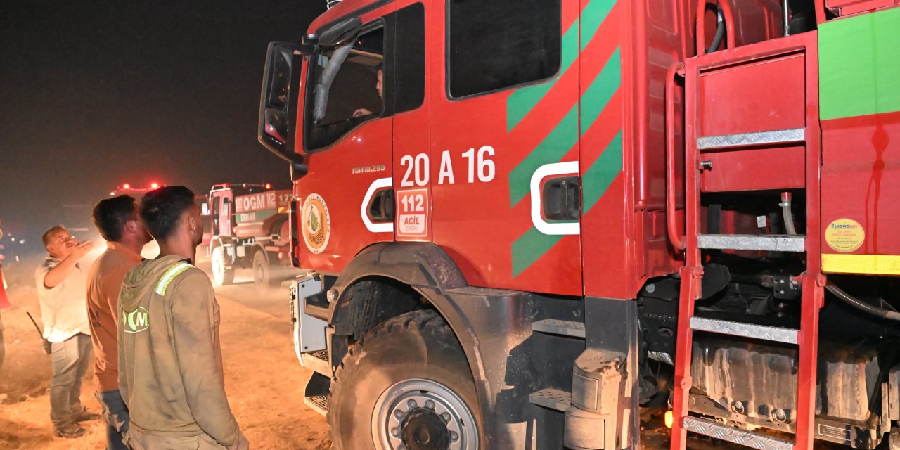 Uşak'ta orman yangını; bir çiftlik tahliye edildi(2)