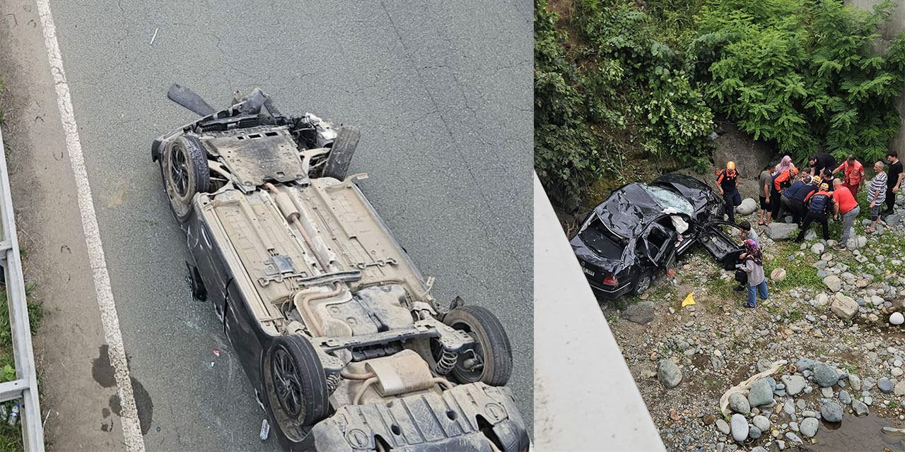 Rize’de iki otomobil çarpıştı: 1 ölü, 8 yaralı