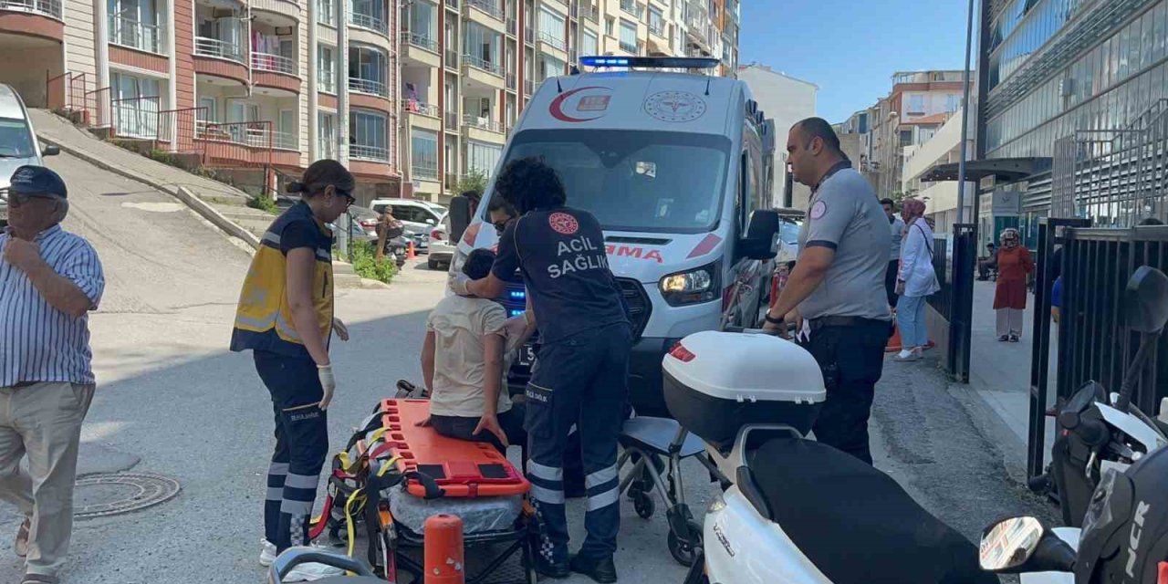Sinop’ta elektrikli motosiklet devrildi