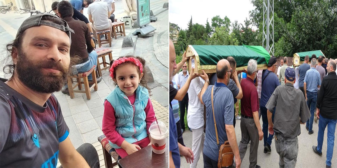 Kazada hayatını kaybeden baba ve kızı yan yana toprağa verildi