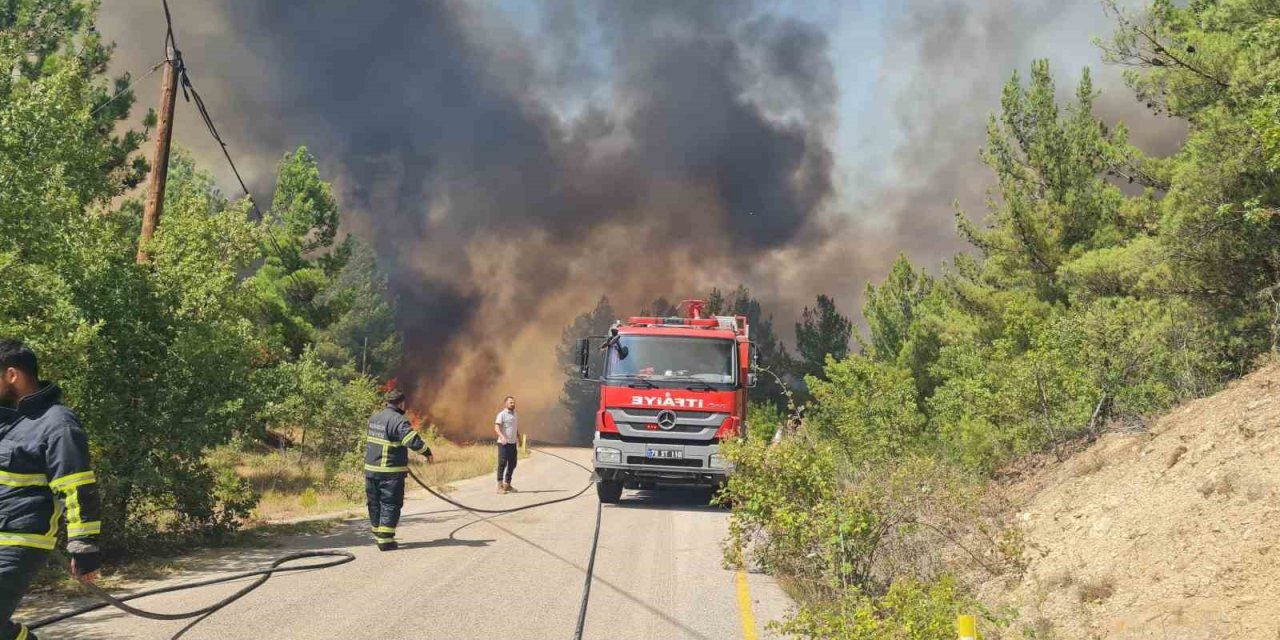Karabük’te orman yangınında iki mahalle tahliye edildi