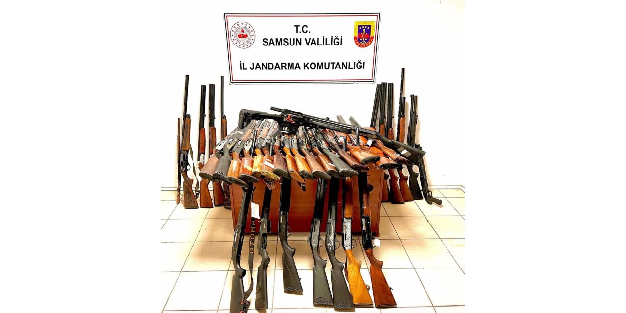Jandarmadan silah operasyonu: 37 tüfek ele geçirildi