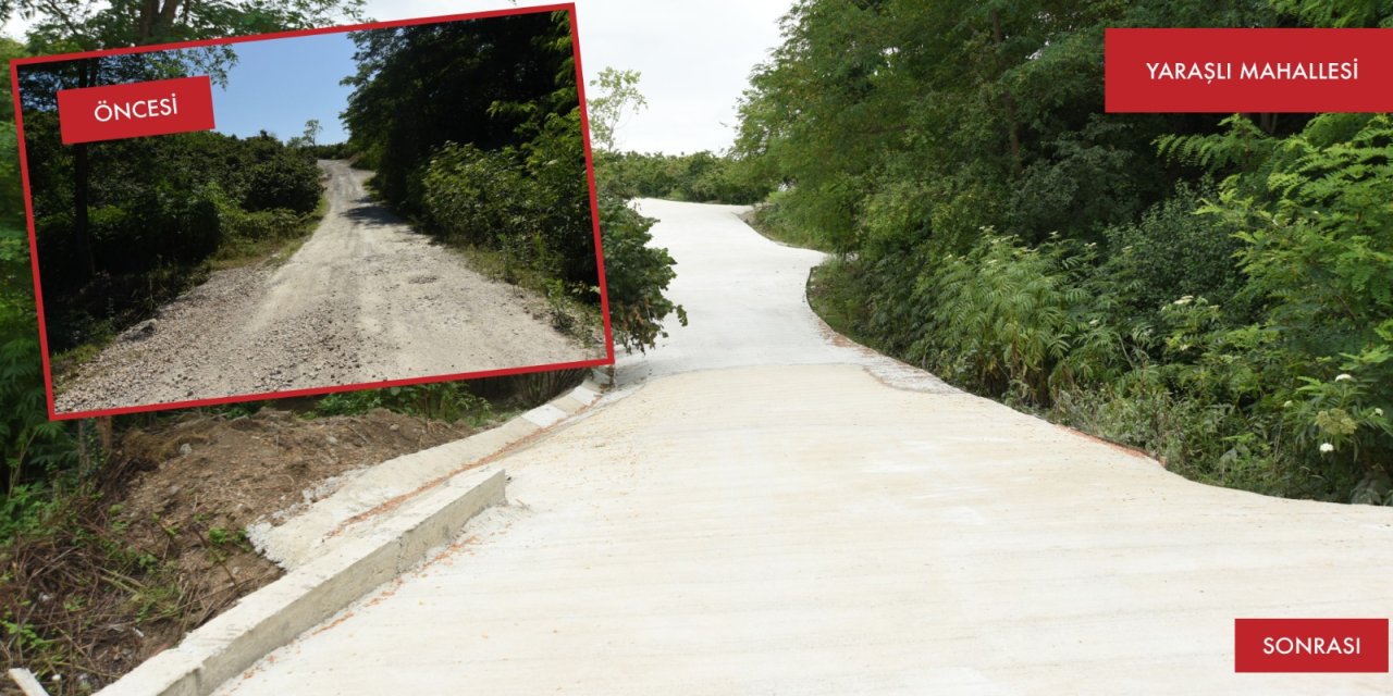 Boztepe’ye Alternatif Olan Yolda Betonlama Çalışması