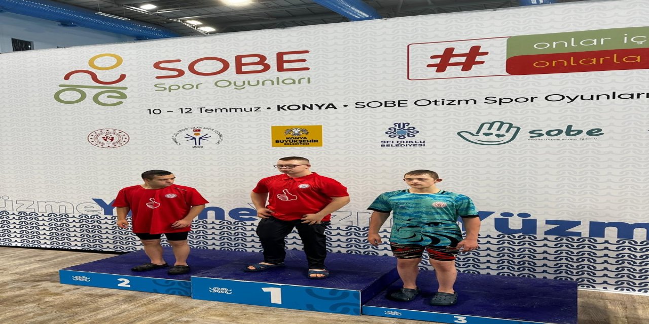 Özel sporcu minik Miraç, Rize’ye Türkiye 3.’lüğü getirdi