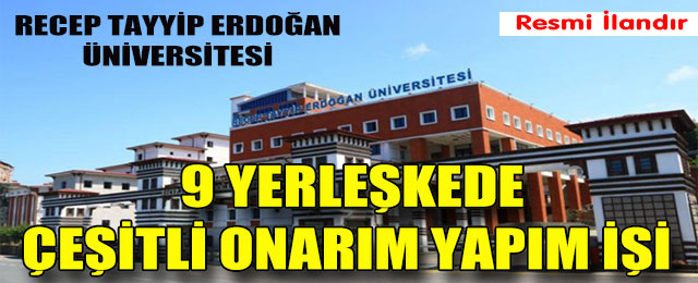 9 Yerleşkede Çeşitli Onarım İşleri