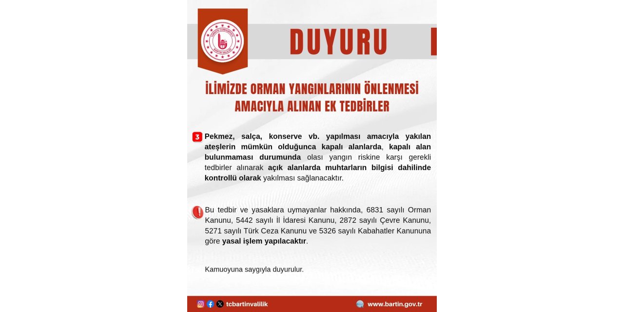 Orman yangınlarını önlemek için havai fişek ve meşale kullanımı yasaklandı