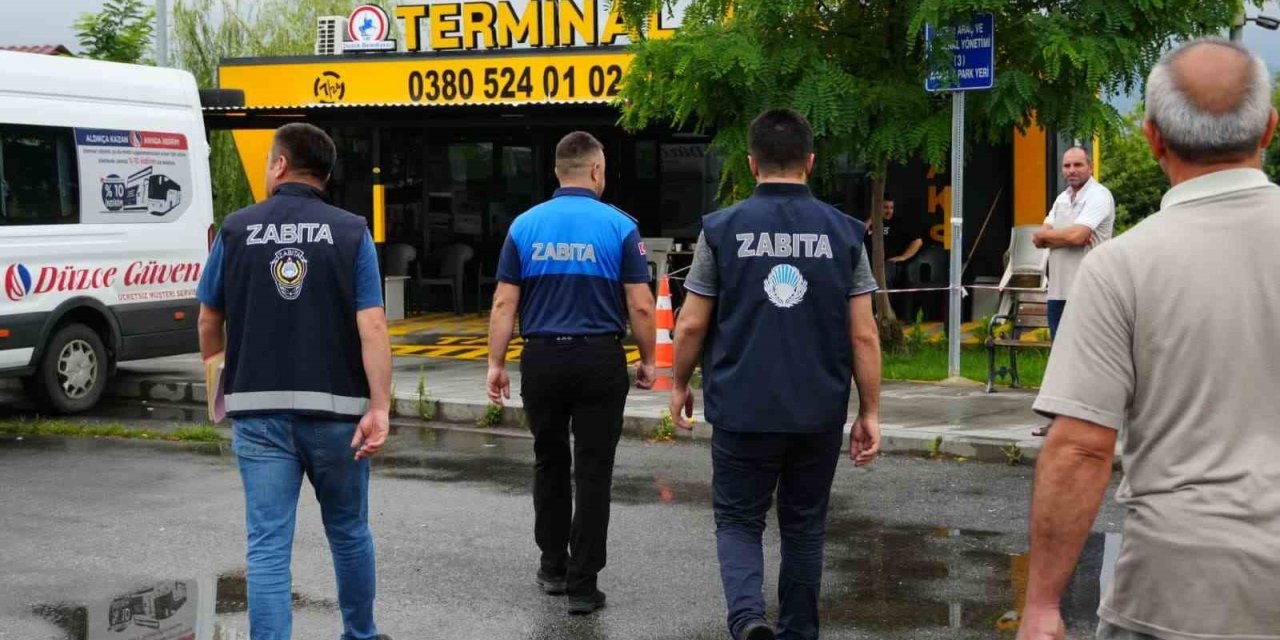 Zabıta ve il sağlıktan terminalde denetim