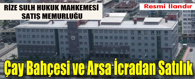 Çay Bahçesi ve Arsa İcradan Satılık