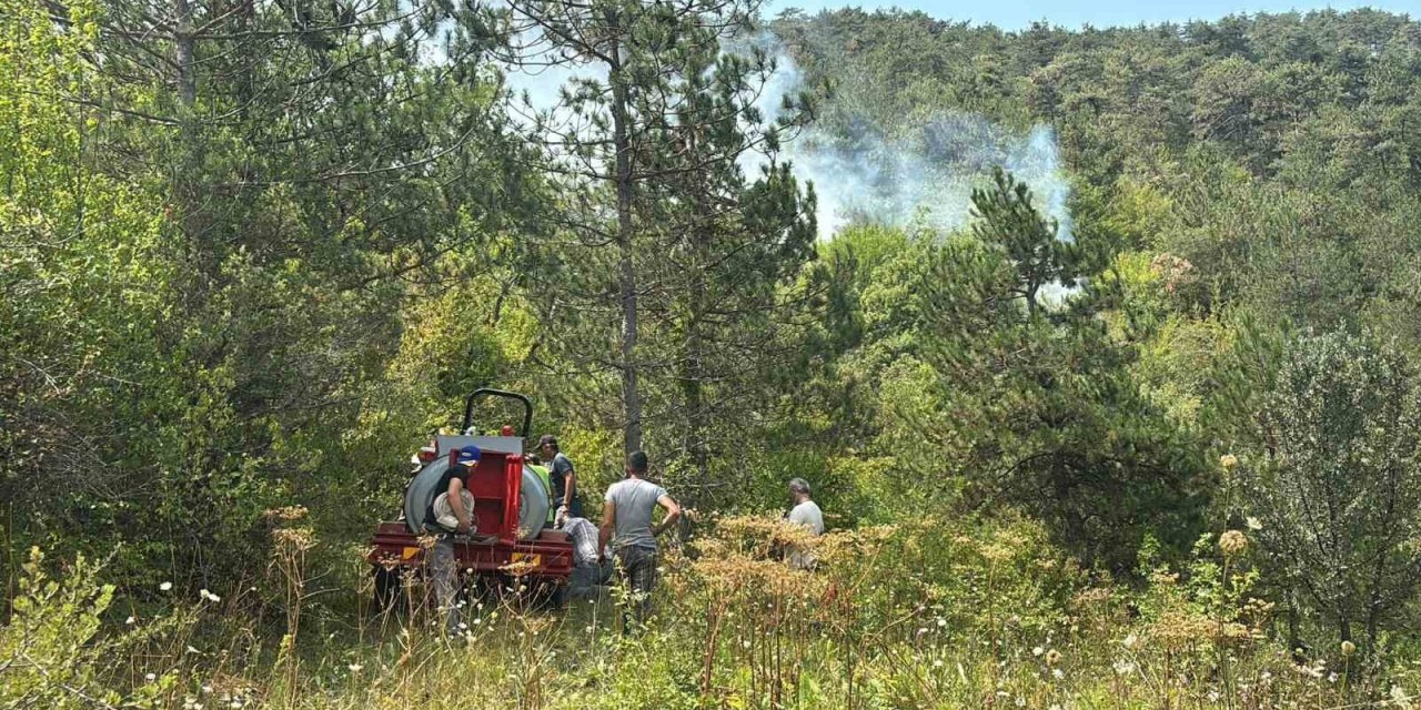 Bolu’da ormanlık alanda yangın başladı