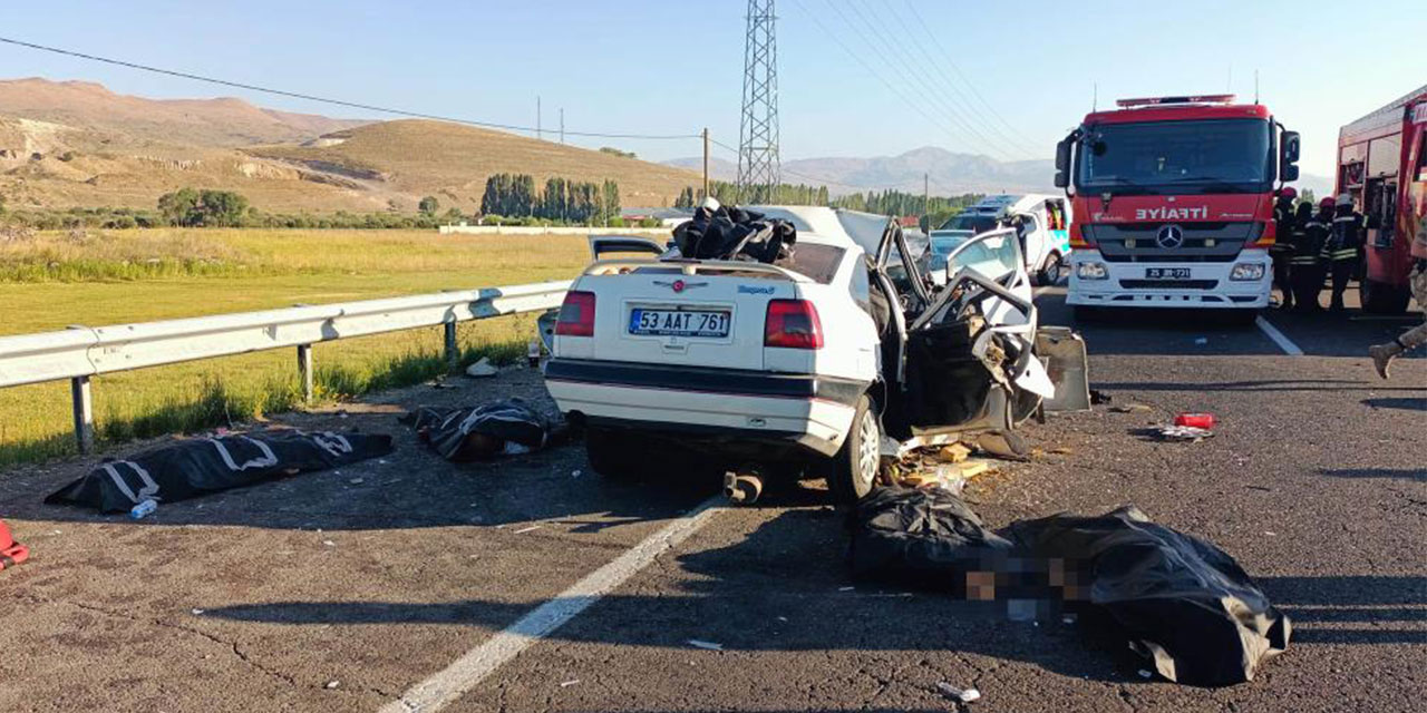 Rize plakalı araç kaza yaptı 4 ölü