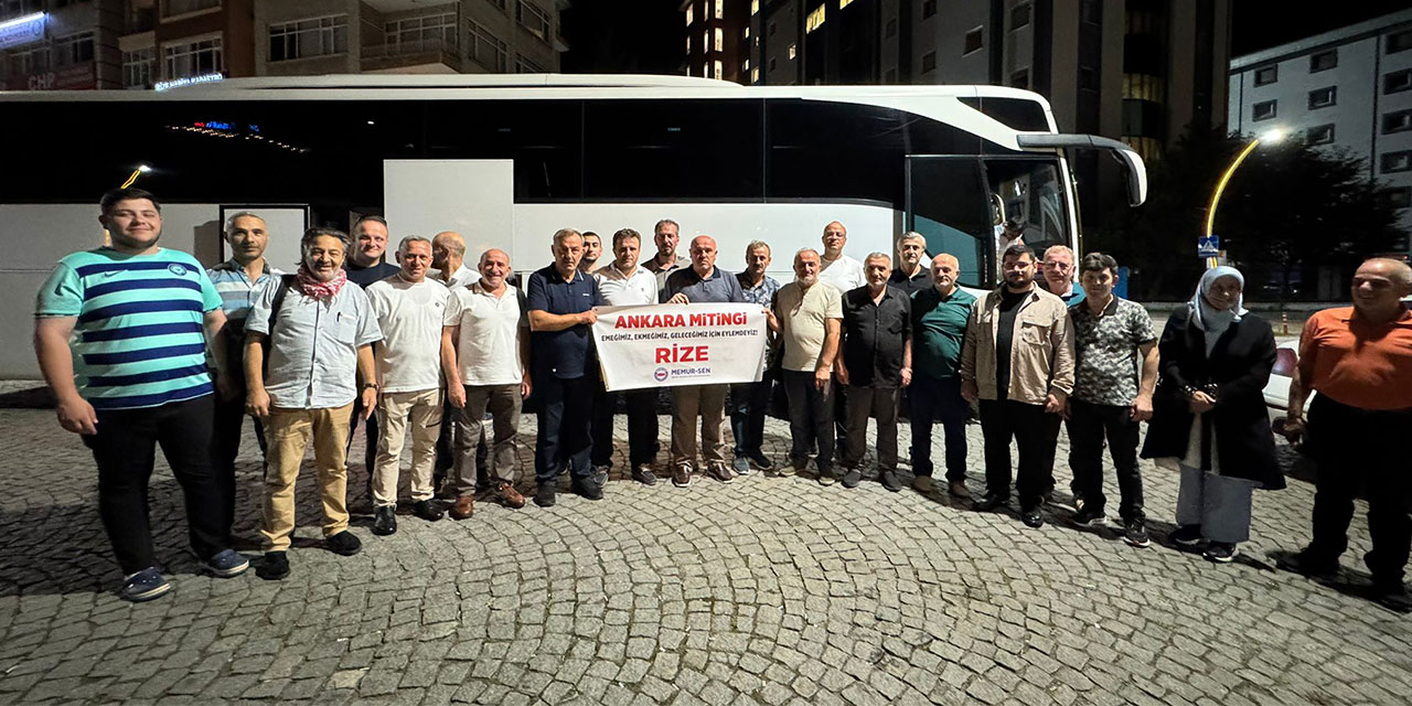 MEMUR-SEN Rize, Eylem İçin Ankara Yolcusu