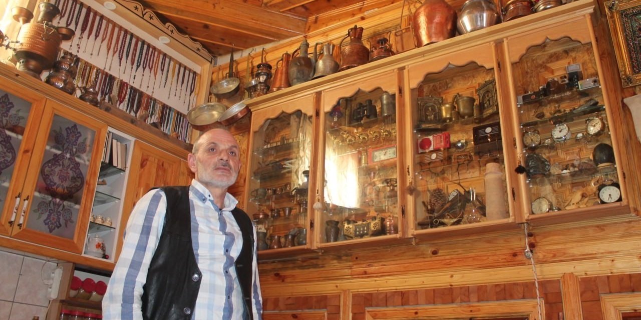 Baba ocağını restore edip kültür evine çevirdi bin parça antika eşyayı evinde sergiliyor