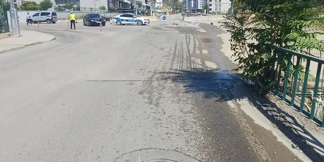 Devrilen motosikletin sürücüsü yaralandı