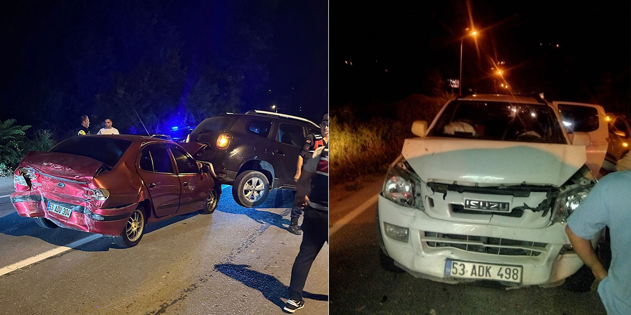 Rize’de zincirleme kaza: 5 yaralı