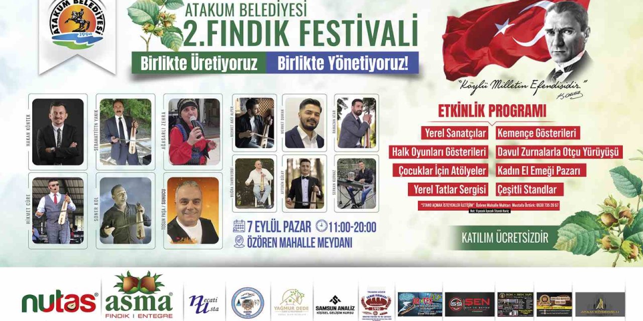Atakum’da 2. Fındık Festivali