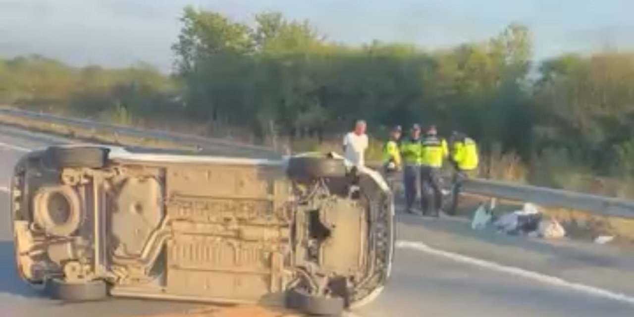 Otoyolda korkutan kaza: 6 yaralı