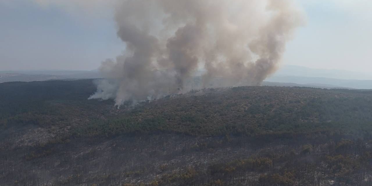 Karabük’teki orman yangını tek noktada etkisini sürdürüyor