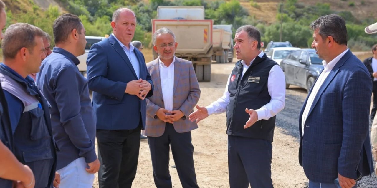 Vali Eldivan, Köylerde Yürütülen Altyapı Ve Yol Çalışmalarını İnceledi