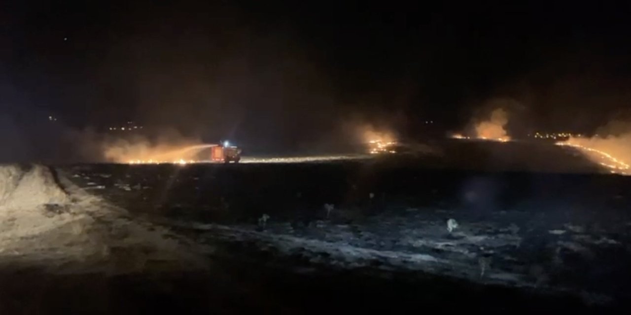 Çorum’da alevlere teslim olan 300 dönüm mera küle döndü