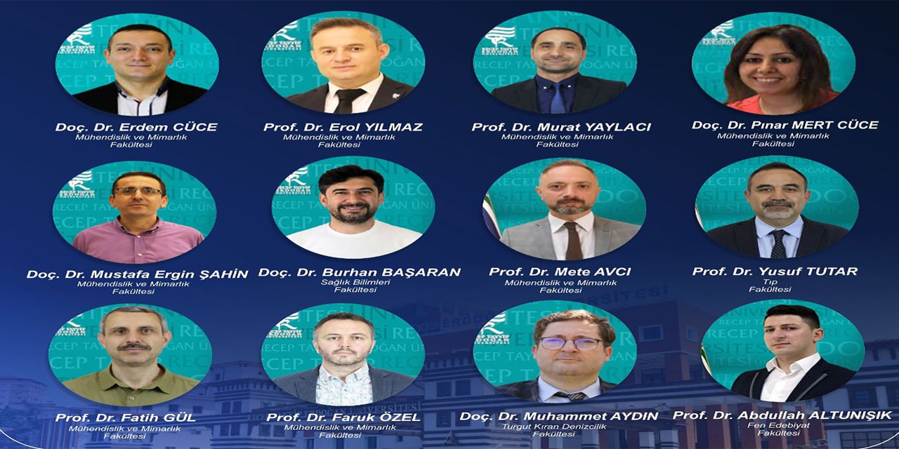 Recep Tayyip Erdoğan Üniversitesi Akademisyenleri Dünyanın En Etkili Bilim İnsanları Listesi’nde