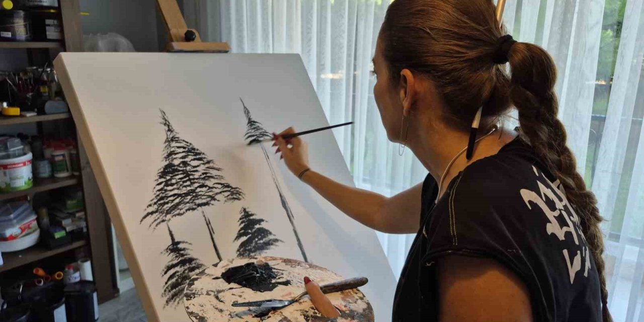 Sanat tutkusunu çocuklarının hediyesi yeniden alevlendirdi