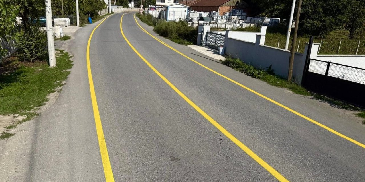 Yol güvenliği için çizgi çalışmaları başladı