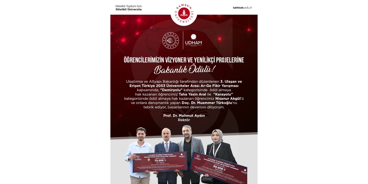 Samsun Üniversitesi’nden art arda gelen başarılar