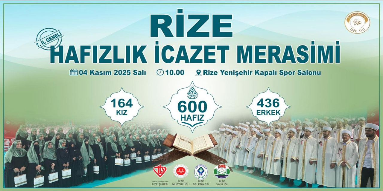 Rize'de 600 Hafız İcazet Alacak