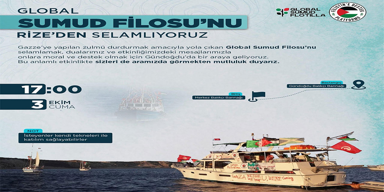AK Parti Rize'den Filistin'e Destek Çağrısı: Global Sumud Filosu Etkinliği