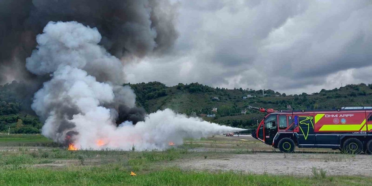Ordu-Giresun Havalimanı’nda acil durum tatbikatı