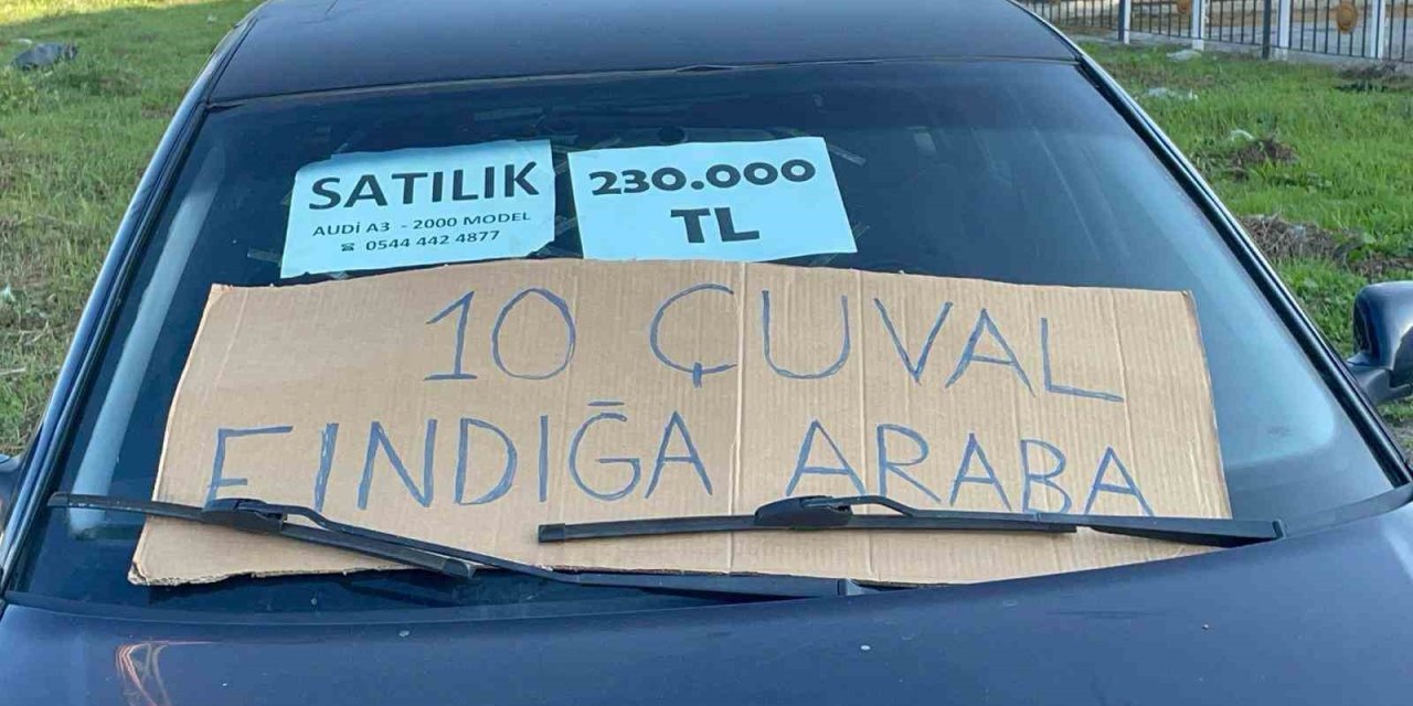 10 çuval fındık getirene araba