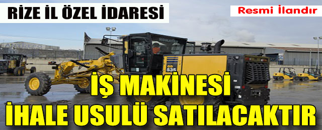 İş Makinesi İhale Usulü Satılacaktır