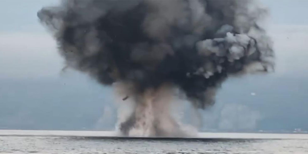 Hopa açıklarındaki insansız deniz aracı kontrollü şekilde imha edildi