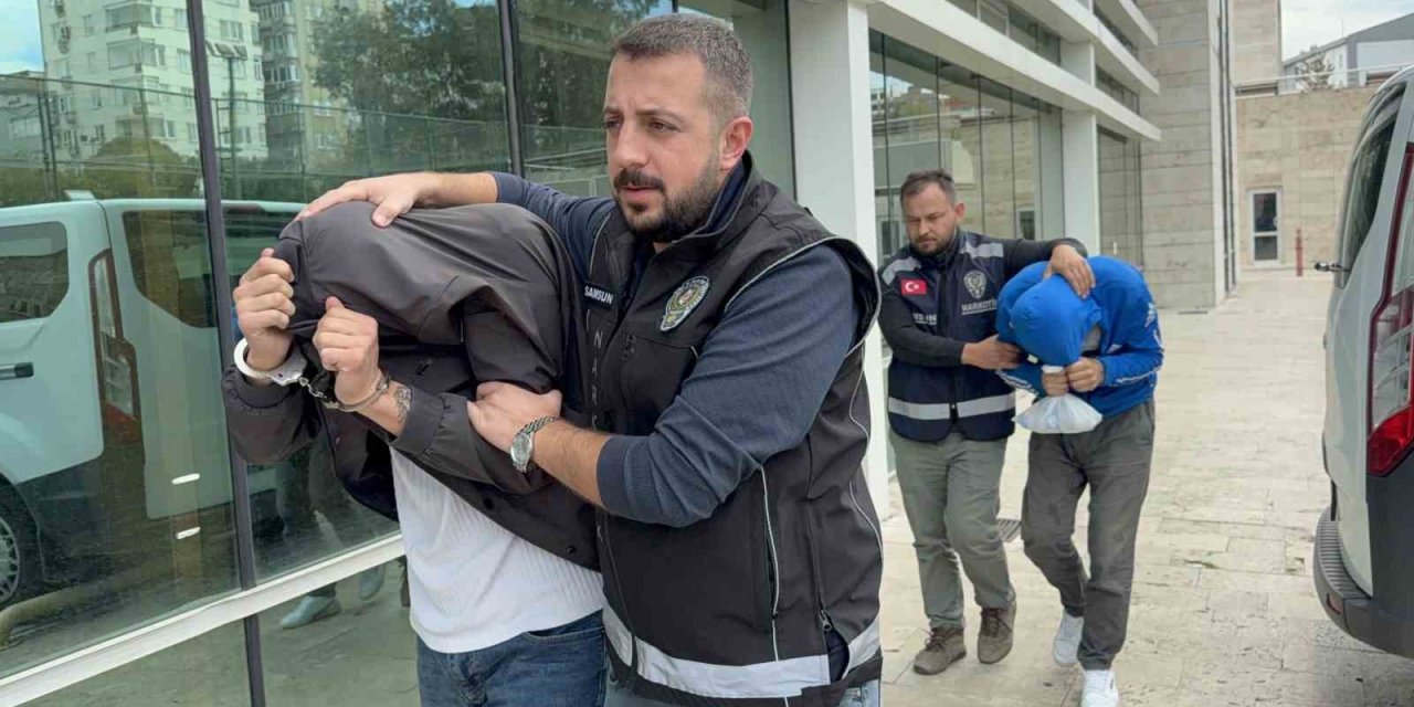 Samsun’da uyuşturucuyla yakalanan 2 kişi adliyeye sevk edildi
