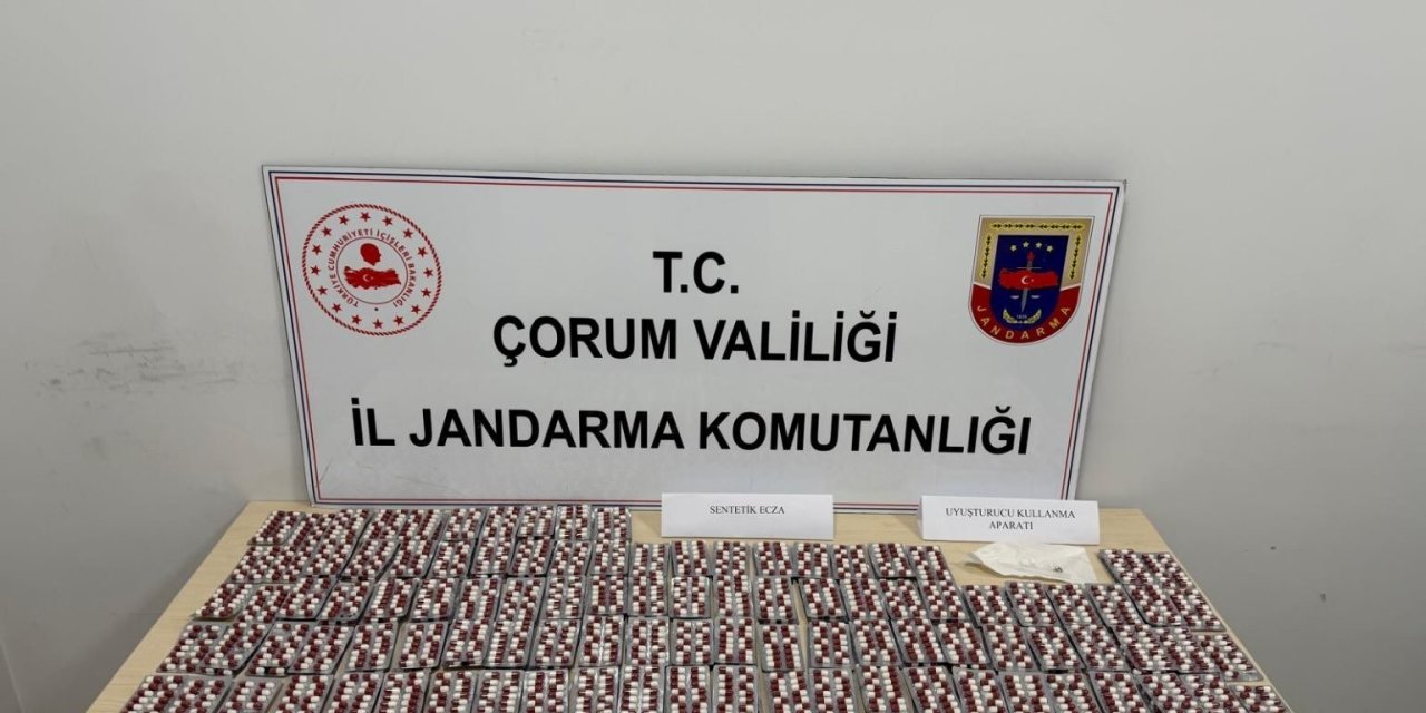 Çorum’da 3 bin adet uyuşturucu hap ele geçirildi