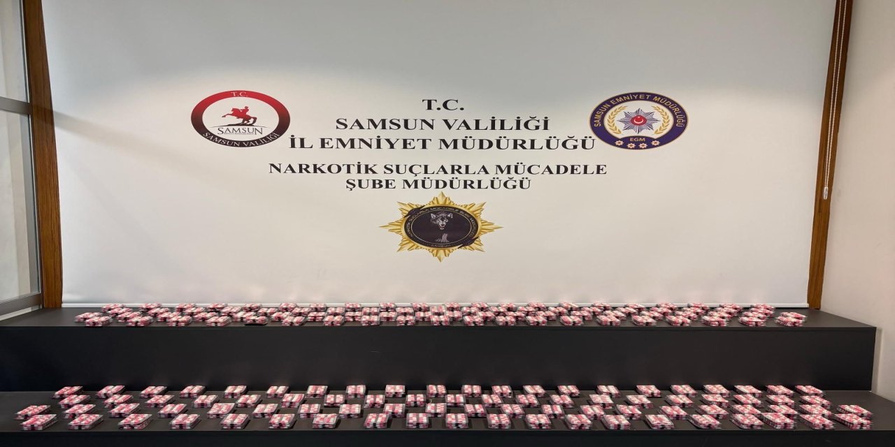 Samsun'da uyuşturucu operasyonu: 6 bin 170 sentetik ecza ele geçirildi