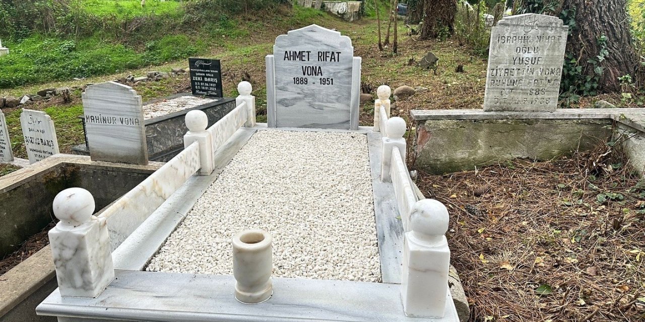 Ordu’nun ikinci valisinin kabrinde bakım çalışması yapıldı