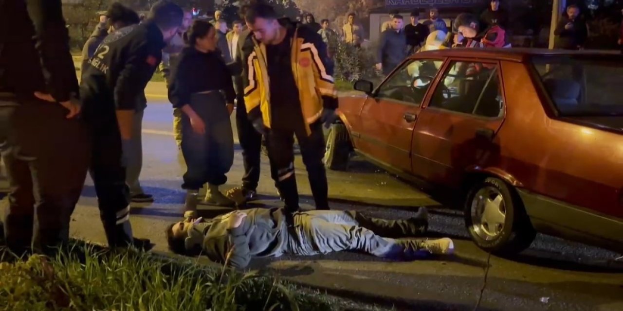 Kontrolden çıkan otomobil elektrik direğine çarptı: 1 yaralı