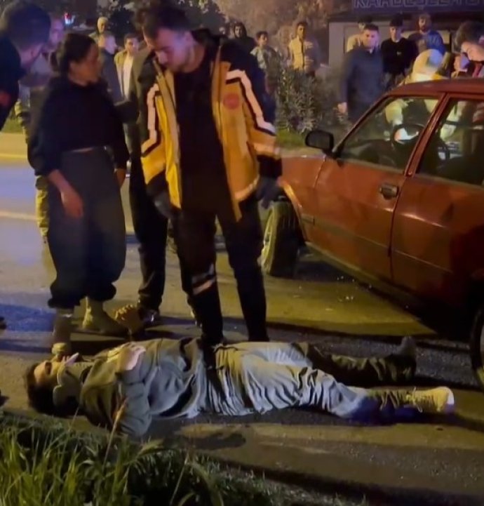 Kontrolden çıkan otomobil elektrik direğine çarptı: 1 yaralı